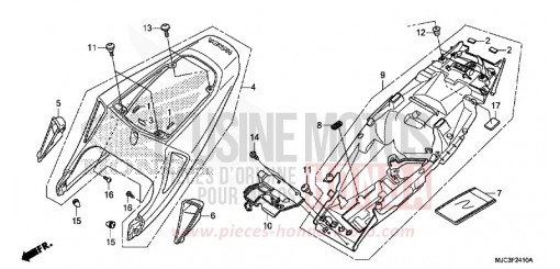 MOULURE DE SIEGE CBR600RRD de 2013
